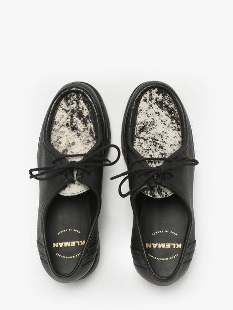 Derby Veterschoenen Uit Leder Kleman Zwart women PADRINIB ander zicht 3